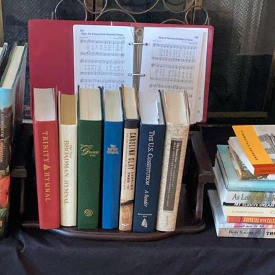 Local & Regional Books with Wooden Shelf and Metal Book Holder