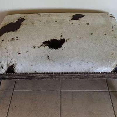 Cowhide Footstool