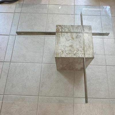 MCM Stone And Glass Table
