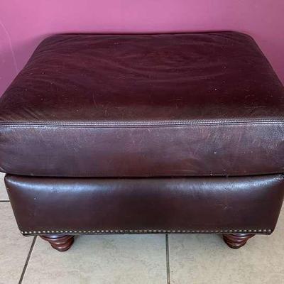 Leather Ottoman