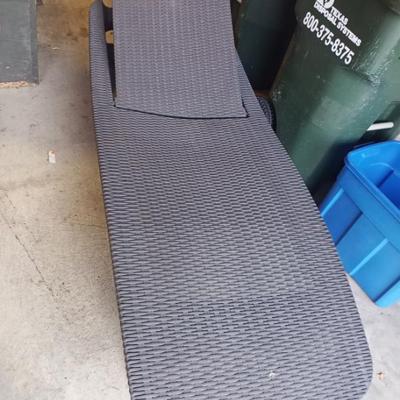 Sale Photo Thumbnail #141: Faux wicker adjustable lounger 