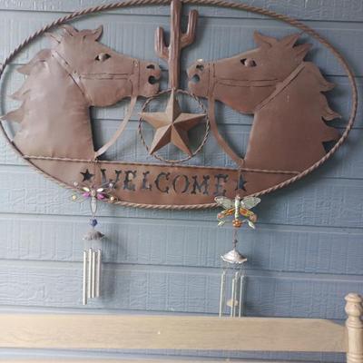 Sale Photo Thumbnail #142: Rustic metal Western theme wall decor