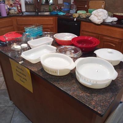 Sale Photo Thumbnail #52: Pyrex, Corning ware, Anchor Hocking 