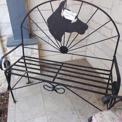 Sale Photo Thumbnail #135: Rustic Iron garden bench 