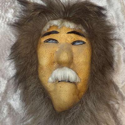 Inuit mask fur and hide