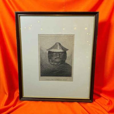 Engraving titled a man of prince william's sound" by john webber