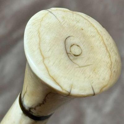 Antique scrimshaw walking stick