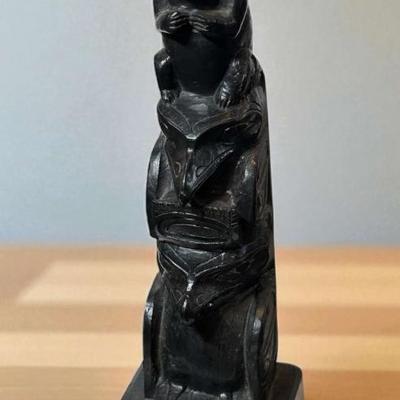 Argillite totem pole 2