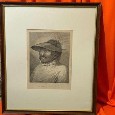 John webber engraving titled a man of oonalashka"