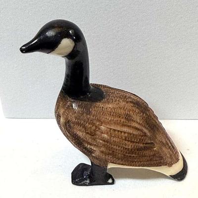 Scrimshaw goose carving signed by artist