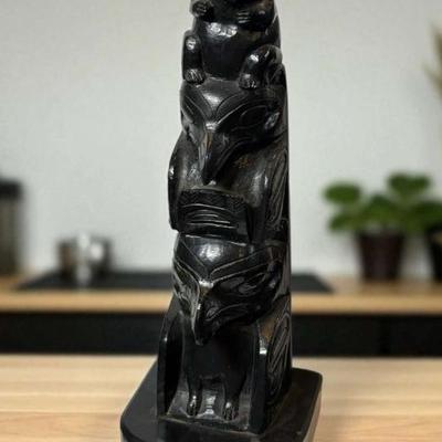 Argillite totem pole