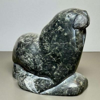 Inuit signed soapstone carving