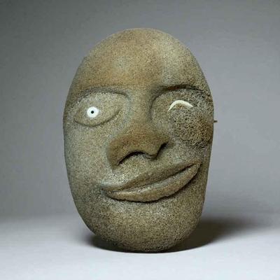 Inuit carved maskette 3