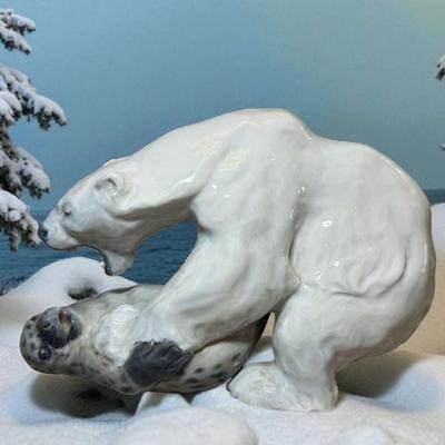 Royal copenhagen polar bear & seal" no 1108