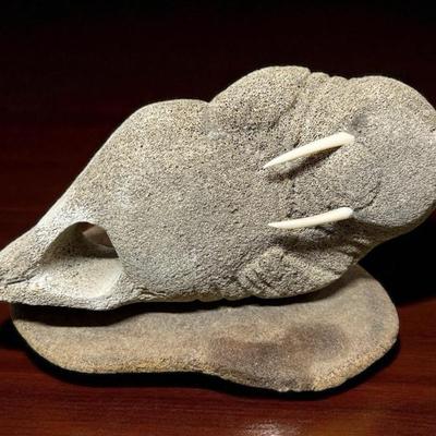 Inuit walrus carving artist unknown