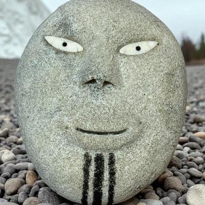 Inuit carved maskette 2