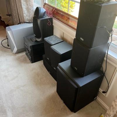 RCA All-on-One Stereo, Yamaha & Panasonic speakers