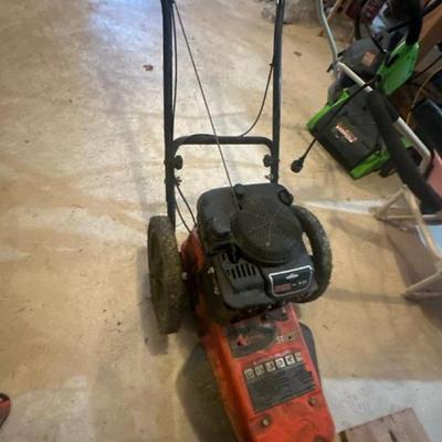 Walk-behind string trimmer mower