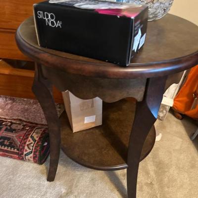 Round side table