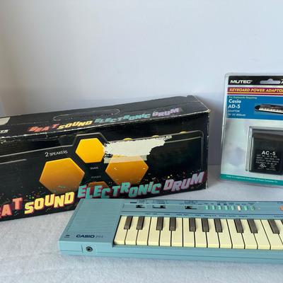 Vintage Casio PT-1 Keyboard with Beat Sound Electronic Drum