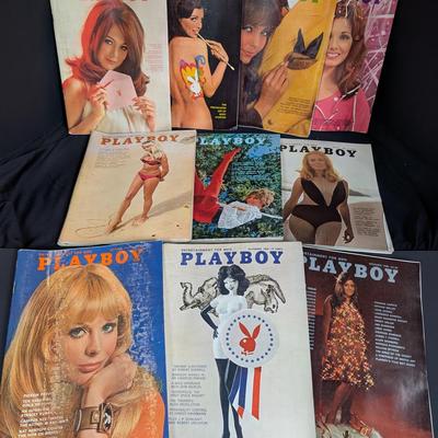 Playboy Magazine Lot – 10 Issues from 1966 (Missing Jan & Oct) – Vintage Mid-Century Collection
