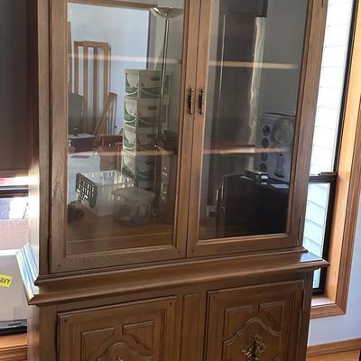 Glass-Front China Hutch / Display Cabinet