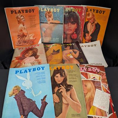 Lot of 11 Vintage Playboy Magazines – 1960s – Iconic Covers, Fashion & Cultural Commentary