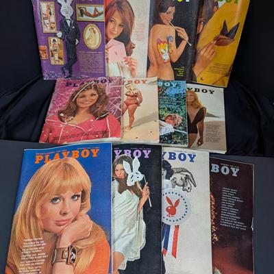 Complete 1968 Playboy Magazine Set – Full 12 Issues – Vintage Collectible Lot