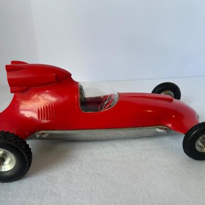 Vintage Red "Thimble Drome" Tether Car Racer by Cox – Model Car with Jet-Style Tail Fin