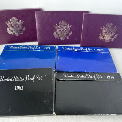 United States Proof Set Collection – Various Years (1971–1981)