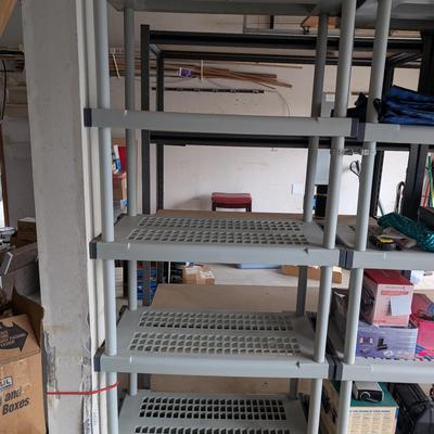 Plastic Ventilated 5-Tier Storage Shelf – 76” Tall, Easy-Clean Design (C)