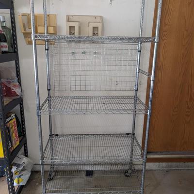 Chrome Wire 4-Tier Storage Rack on Wheels – 75.5” Tall