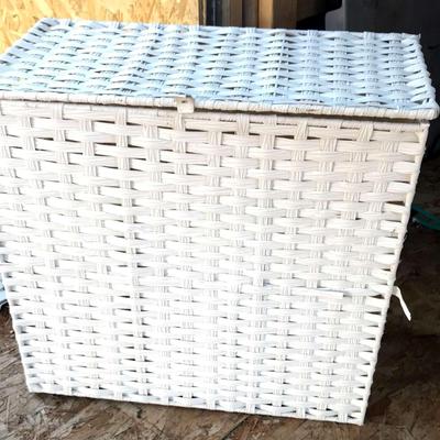 Faux Wicker Clothes Hamper