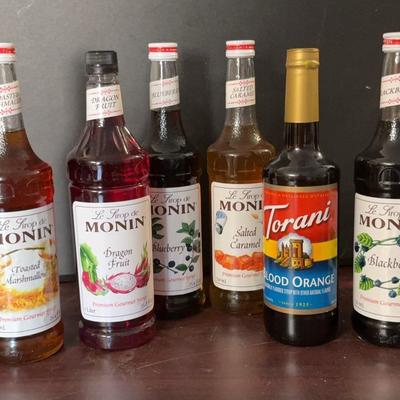 Flavored Syrup Lot – Monin & Torani (6 Bottles)