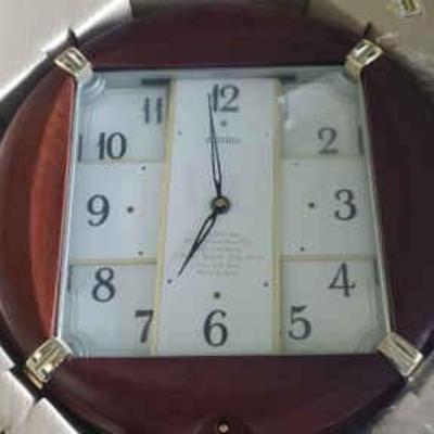 HKM082- Seiko Melodies In Motion Music Wall Clock QXM154BRH