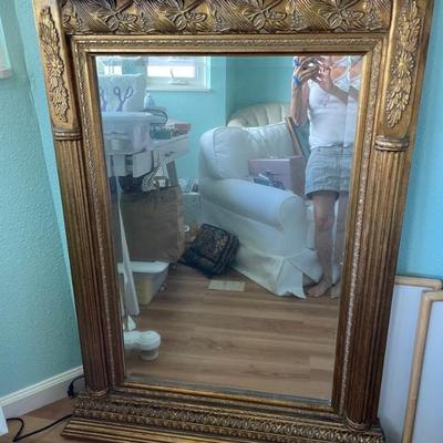 HKM059 - Gold Ornate Full Length Mirror 