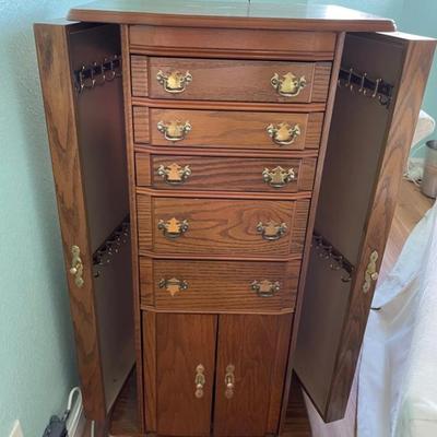 HKM065 - Beautiful Wooden Jewelry Armoire