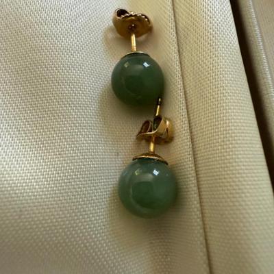 Jade earrings $100