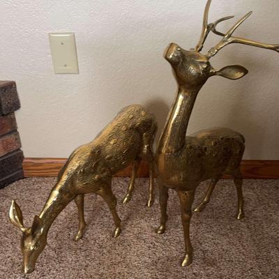 Metal Deer Statues 