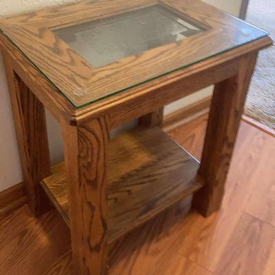 Glass Top Side Table 