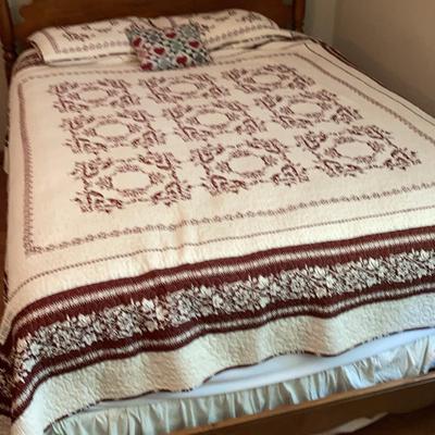Queen Bed with Wood Bed Frame