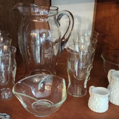 Crystal pitcher and glass set 2nd photo