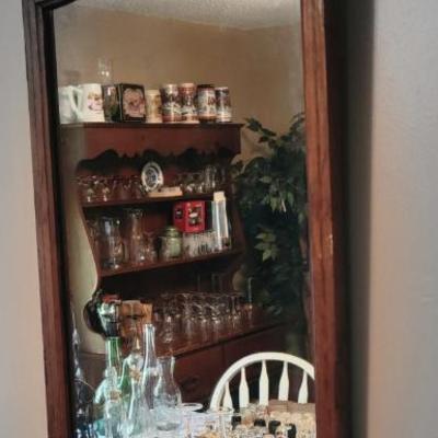 Antique mirror with room reflection