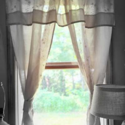 Cream curtain