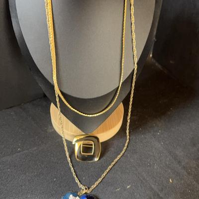 Monet Chain, Monet Pin And Cooisonne Heart Pendant
