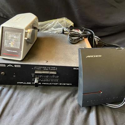 SAE Impulse Noise Reduction System, Realistic Sound Level Meter, And Archer Amplified AM/FM Box