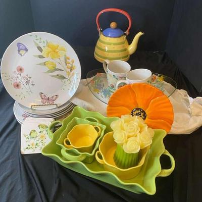 Ceramic Dinnerware By Melange, BIA & Pfaltzgraff, Floral Bowl & More