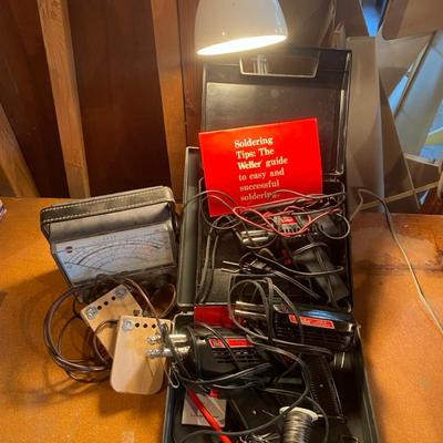 Three Weller Soldering Guns, Cases & Vintage RCA Volt Ohmyst