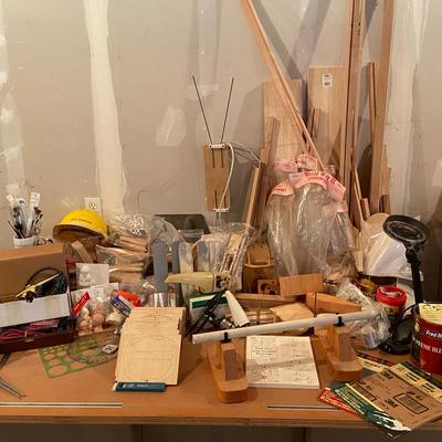Odds And Ends For Balsa Wood Plane Crafting Including Brand New Airbrush 