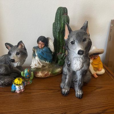 Vintage Mexican Folk Art Sculptures